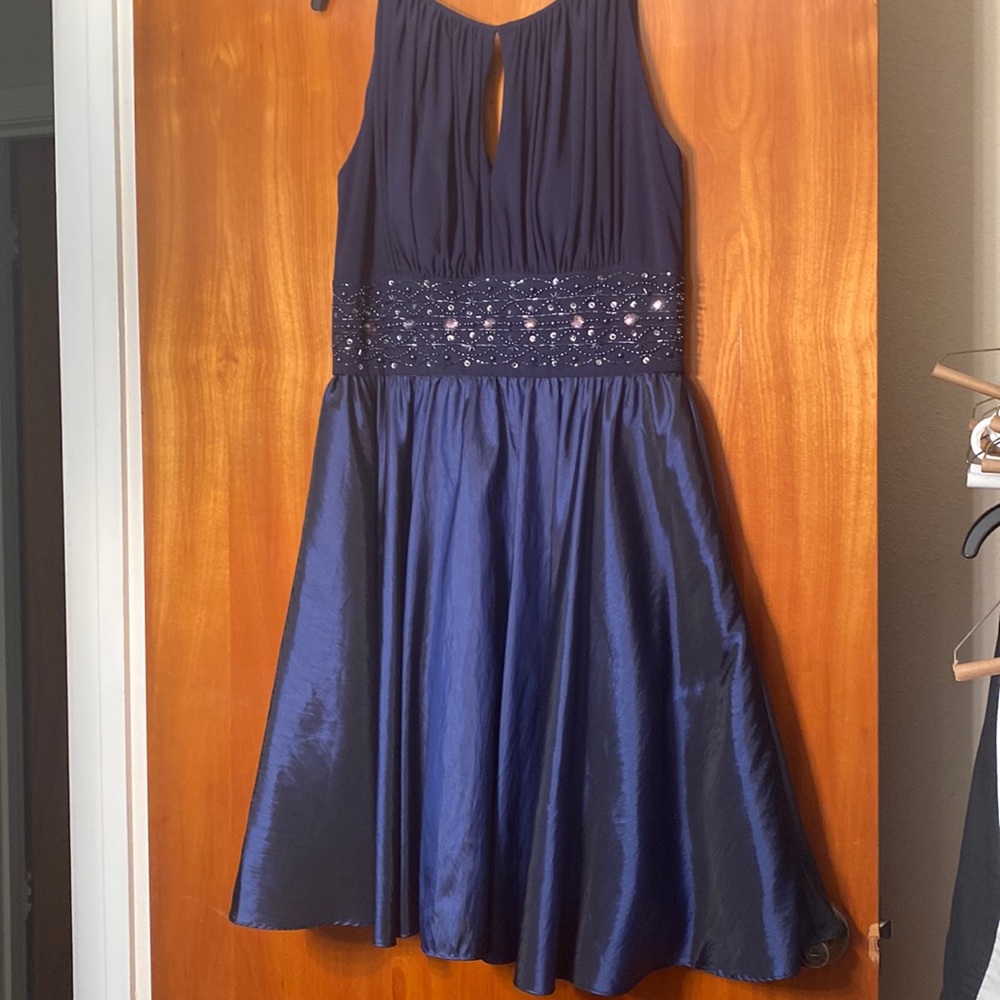 Jessica Howard blue embellished dress perfect for homecoming